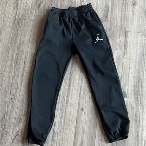 Jordan Kids Black Joggers with White Logo